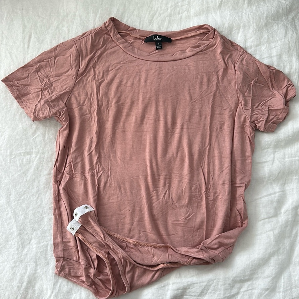 Lulus Pink Bodysuit T-shirt